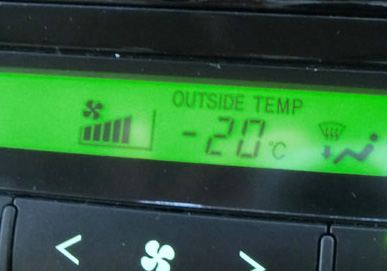 minus 20 degrees Celsius