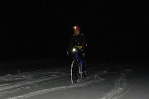 Dr.K fährt im frischen Schnee