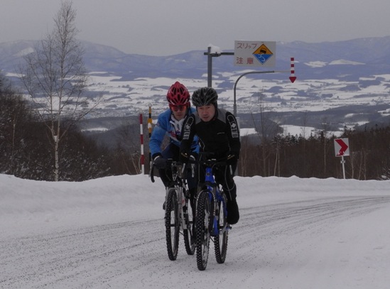 Dr.K and K with view of Kamifurano