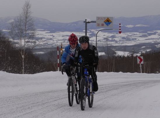 Dr.K and K with view of Kamifurano