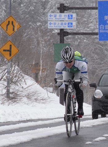 Mr.Suzuki on the descent