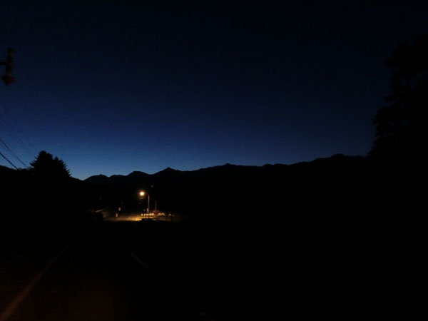 Tokachi Mountains before the dawn