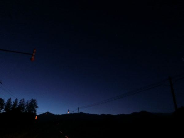 Tokachi Mountains before the dawn