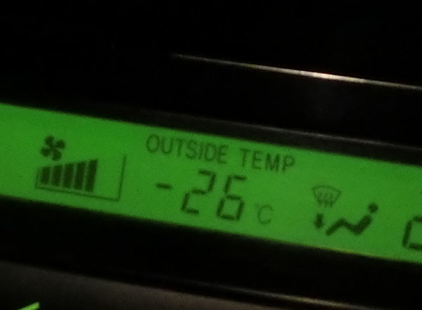 Minus 26 degrees Celsius