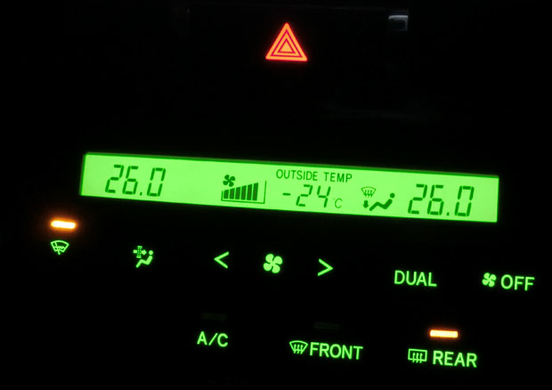 minus 24 degrees Celsius