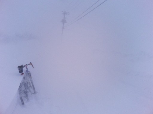 Ground blizzard in Takuhoku