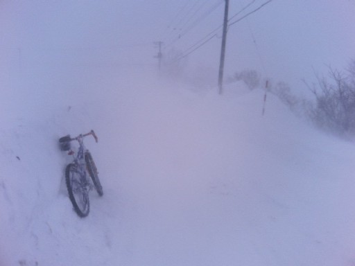 Ground blizzard in Takuhoku