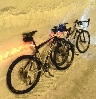 Bici da corsa da neve