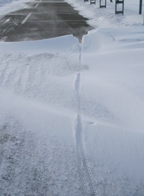 Cúmulos de nieve en Oyafuru