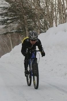 Dr.K in the downhill of the Mt.Teine