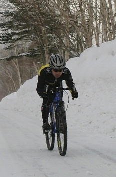 Dr.K dans la descente du Mt.Teine