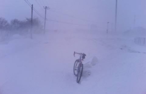 Ground blizzard in Takuhoku