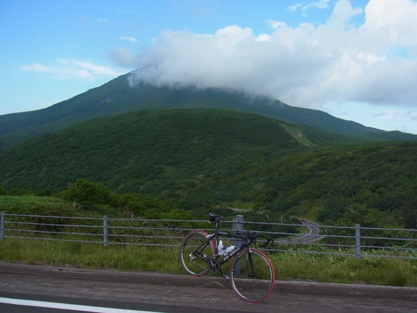 K's bike and the Mt.Rausu