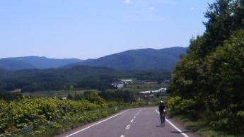 Dr.K dans la montée du Col de Hiyamizu