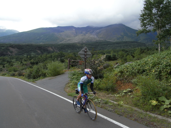 M.Suzuki et le Mt.Tokachidake