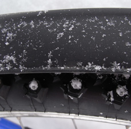 Snow crystals on the Dr.K's bike